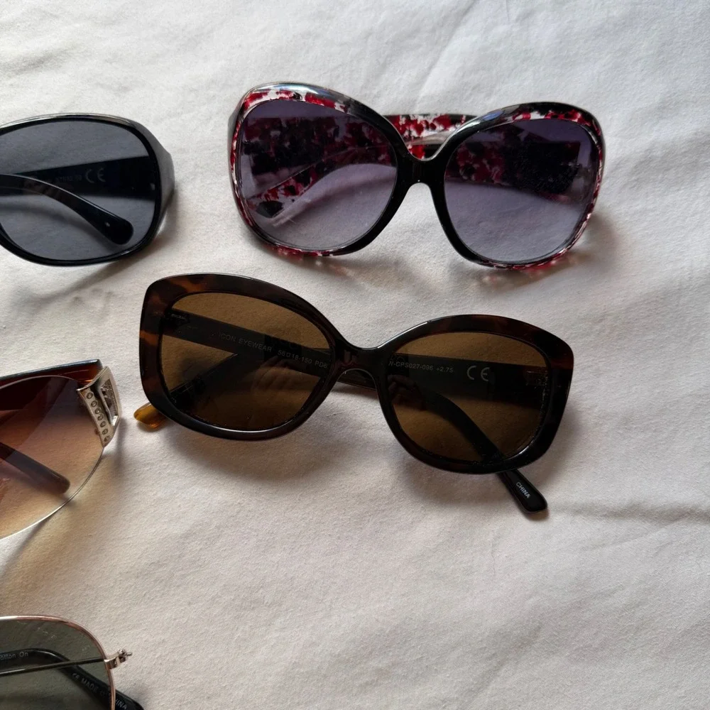 Lot of 7 Sunglasses Mixed Styles Aviator Oversized Shield Icon Eyewear Cotton On